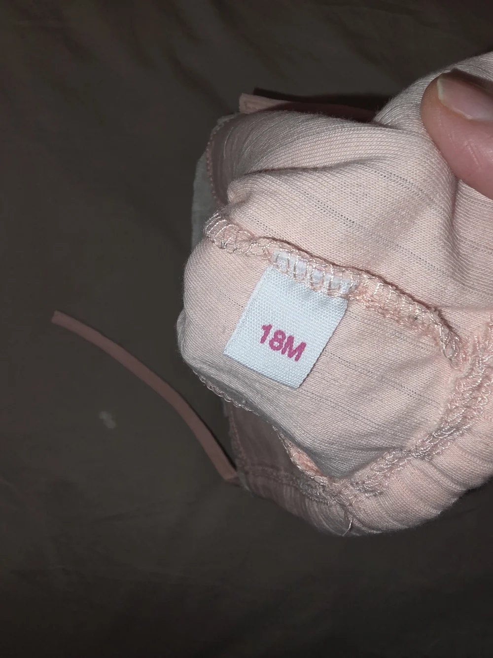 Baby Bonnet in Light Pink with White Ruffle Trim
